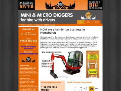 minidigger-hire.co.uk snapshot