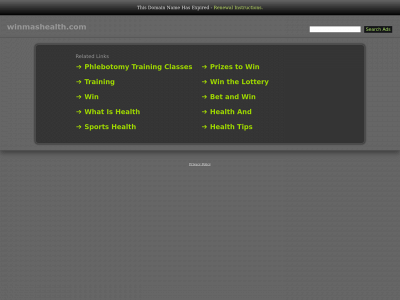 winmashealth.com snapshot