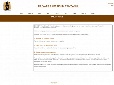 endelevu-safari.com snapshot