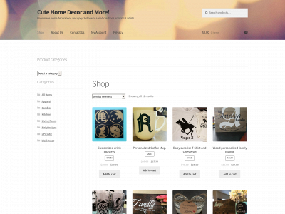 cutedecorshop.com snapshot