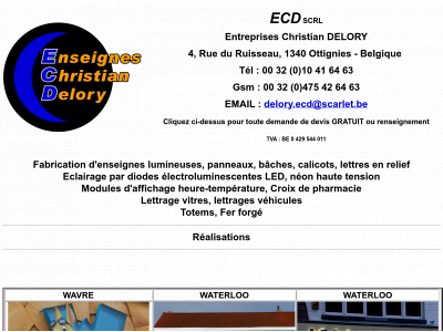 enseignesetlettrages.be snapshot