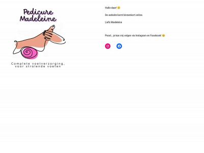 pedicuremadeleine.nl snapshot