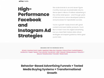 adhocmedia.co snapshot
