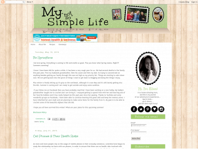 mynotsosimplelife.com snapshot