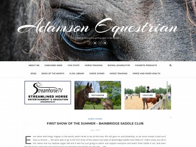 adamsonequestrian.com snapshot