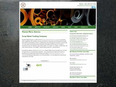 premiermetalservices.com snapshot