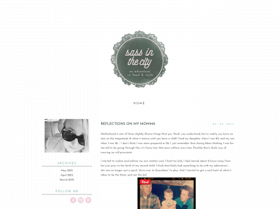 sassinthecityanadventureinfoodandstyle.com snapshot