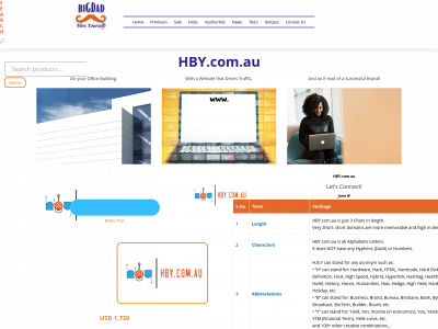 hby.com.au snapshot