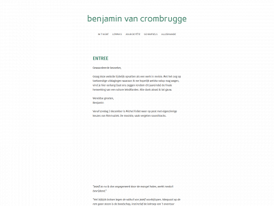 benjaminvancrombrugge.be snapshot