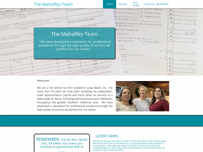 mahaffeytax.com snapshot