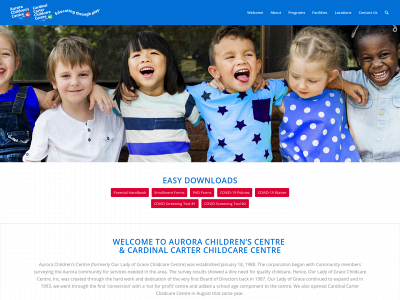aurorachildrenscentre.ca snapshot