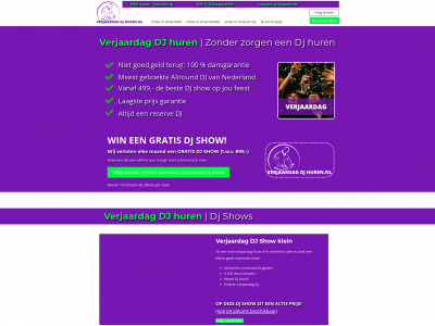 verjaardagdjhuren.nl snapshot