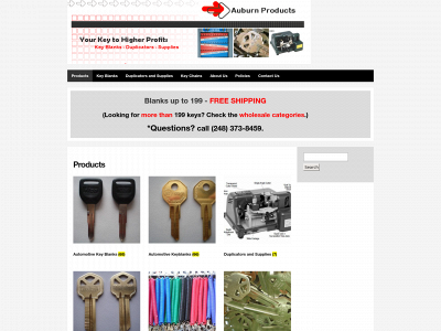 auburnproducts.com snapshot