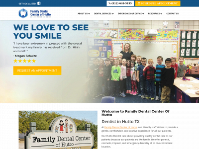 familydentalcenterofhutto.com snapshot