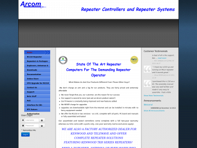 arcomcontrollers.com snapshot