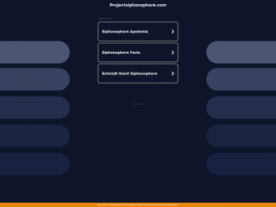projectsiphonophore.com snapshot