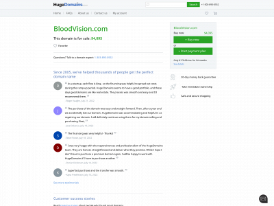 bloodvision.com snapshot