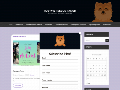 rustysrescueranch.com snapshot