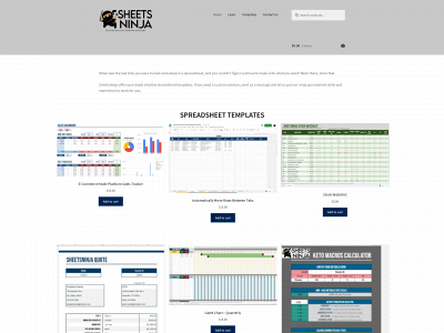 sheetsninja.com snapshot