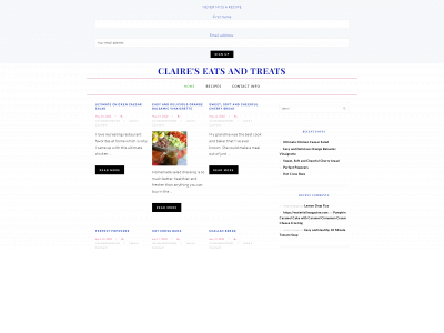 claireseatsandtreats.com snapshot