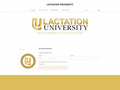 www.lactationuniversity.com snapshot