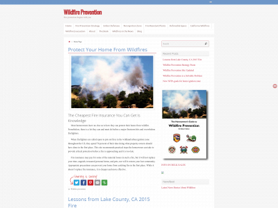 wildfireprevention.info snapshot