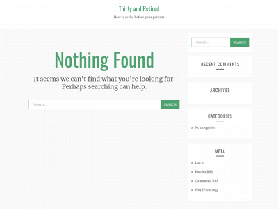 thirtyandretired.com snapshot