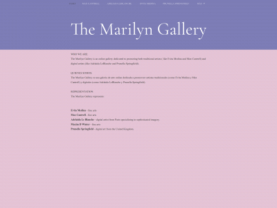 themarilyngallery.com snapshot