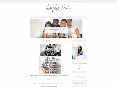 simplydiesha.com snapshot
