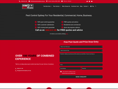 pestcontrolsydney.com.au snapshot