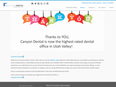 mycanyondental.com snapshot