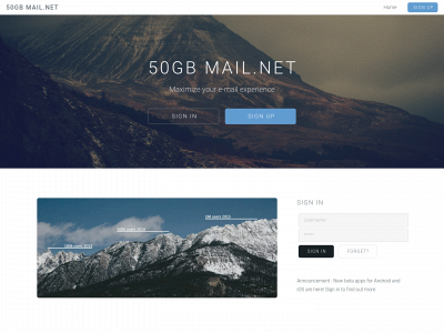50gbmail.net snapshot