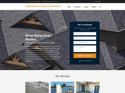supremeroofclean.com snapshot