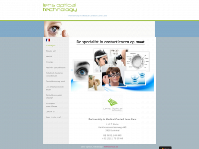 lens-optical.be snapshot