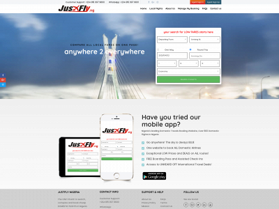 justfly.ng snapshot