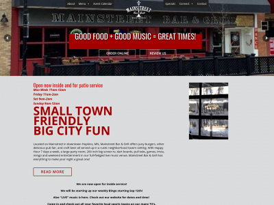 mainstreetbar.com snapshot
