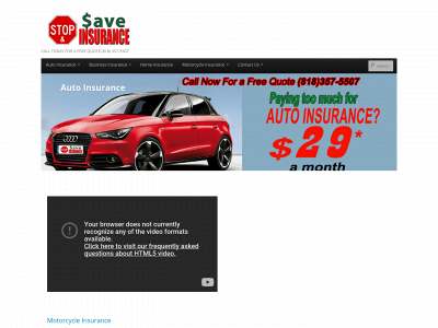 stopandsaveinsurance.com snapshot