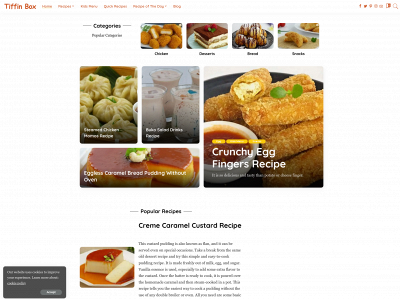 tiffinboxfood.com snapshot