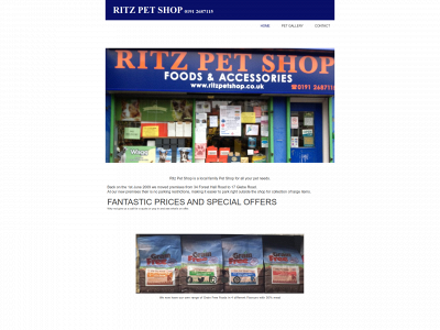 ritzpetshop.co.uk snapshot
