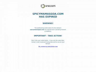 spicymamasgoa.com snapshot
