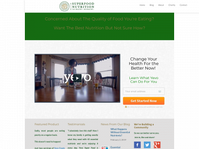 superfoodnutrition.com snapshot