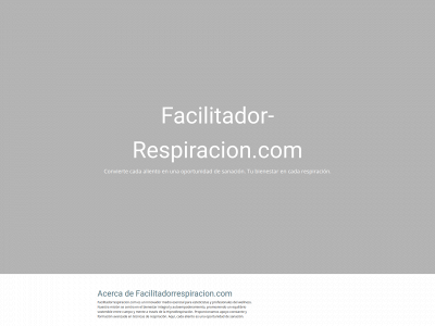 facilitadorrespiracion.com snapshot