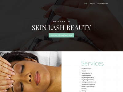 skinlashbeauty.com snapshot