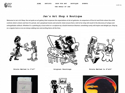 www.jansartshop.com snapshot