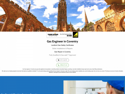 threespiresheatingandplumbing.co.uk snapshot