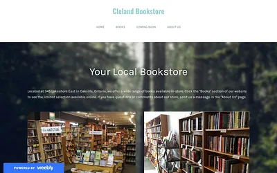 clelandbookstore.weebly.com snapshot