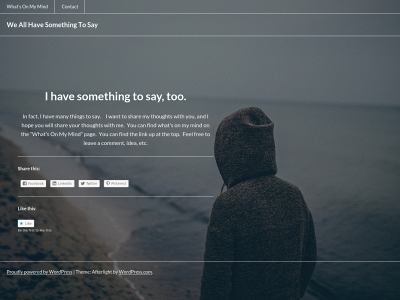 weallhavesomethingtosay.com snapshot
