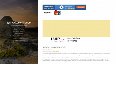 thesolitarywoman.com snapshot
