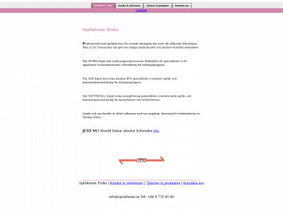 sprakteam.se snapshot