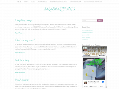 sarasmartypants.com snapshot